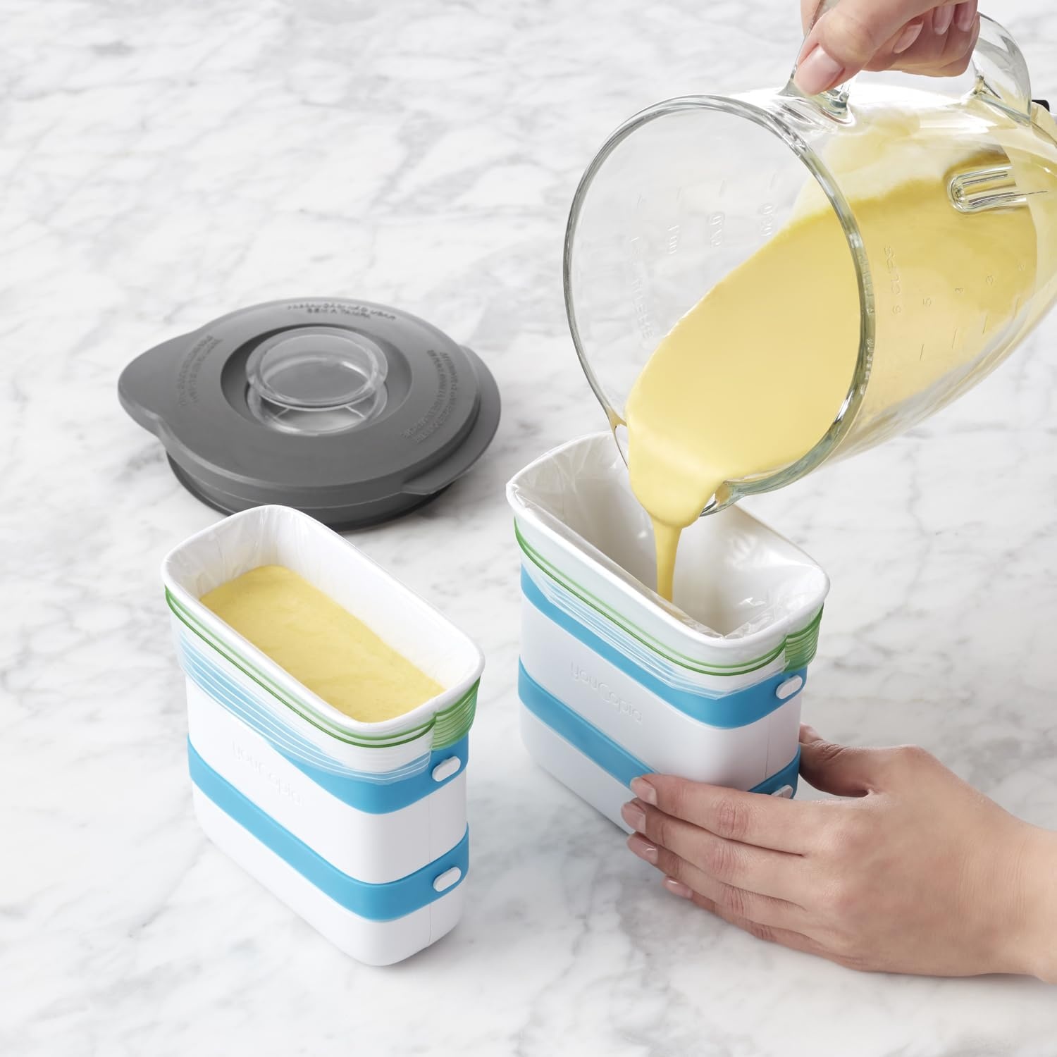 image:imageYouCopia FreezeUp Freezer Food Block Maker 6 Cup Meal Prep Bag Container to Freeze Soup and Leftovers2 Cups 2Pack
