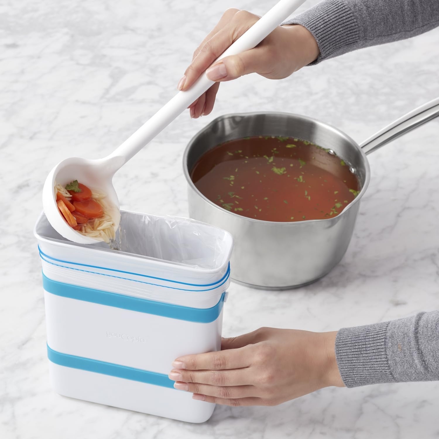image:imageYouCopia FreezeUp Freezer Food Block Maker 6 Cup Meal Prep Bag Container to Freeze Soup and Leftovers6Cup Capacity