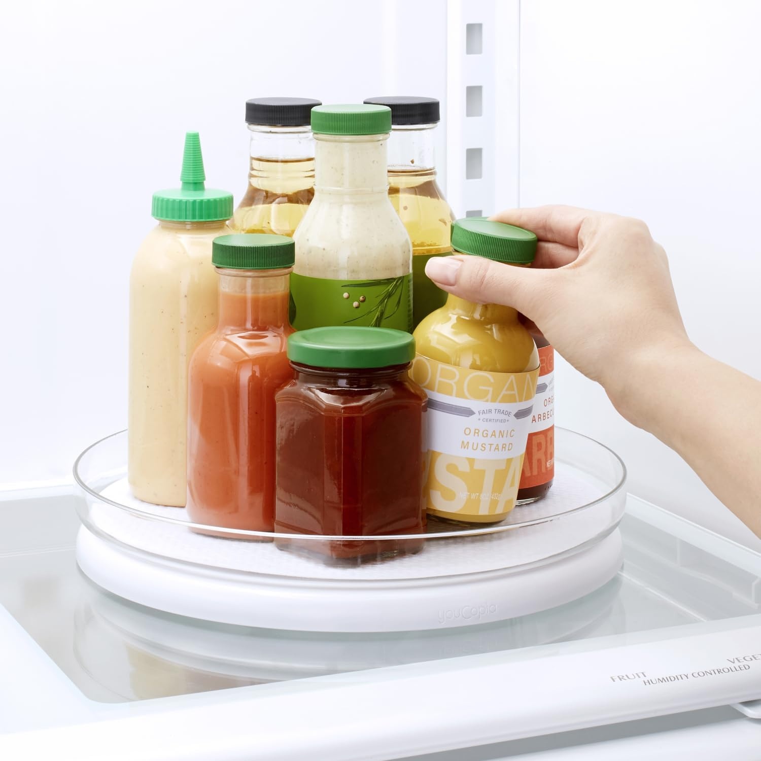 image:imageYouCopia FridgeView Fridge Turntable Lazy Susan Organizer for Refrigerator Storage 11 White11