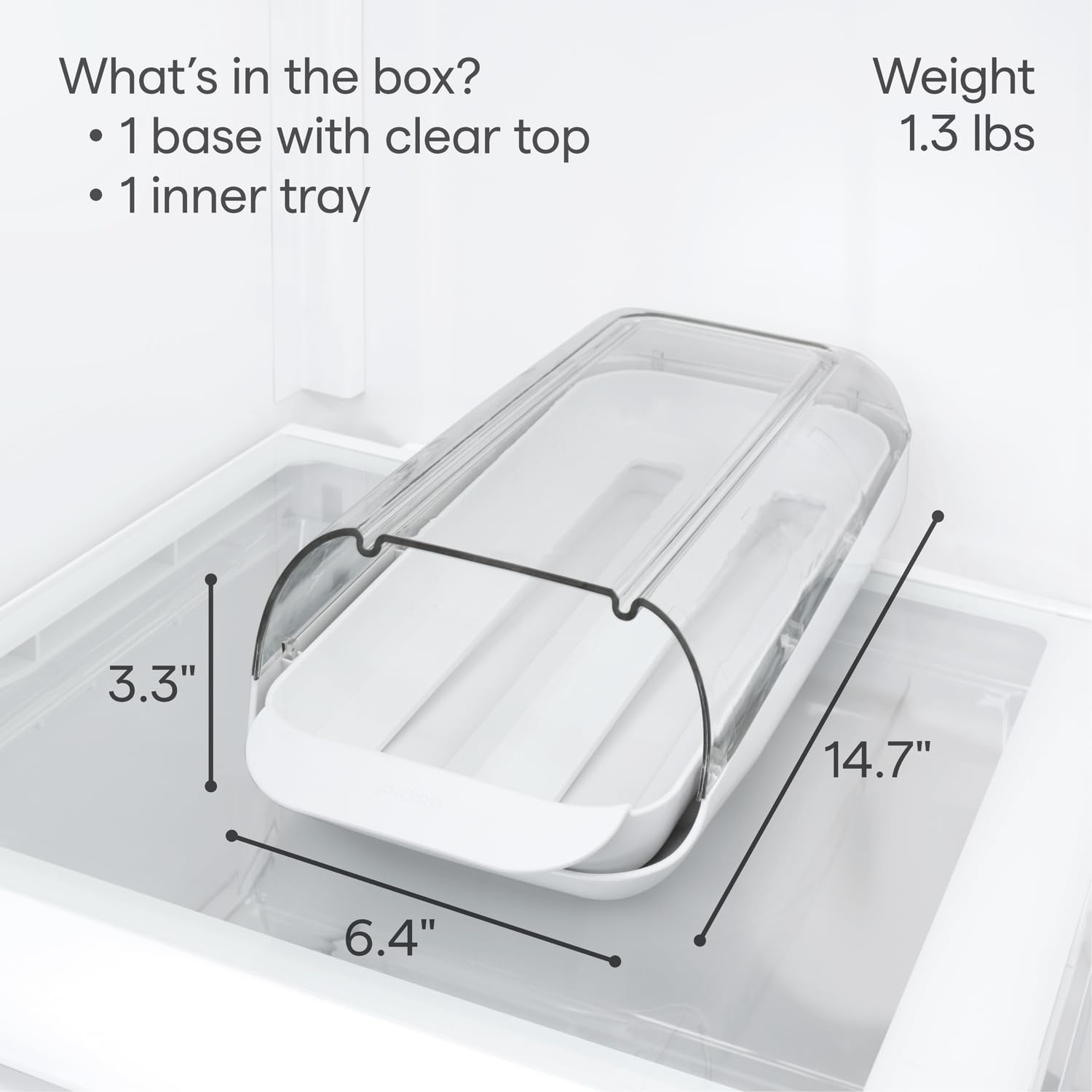 image:imageYouCopia FridgeView Rolling Egg Holder BPAFree Stackable Eggs Organizer with Removable Tray for Refrigerator StorageStackable Egg Holder