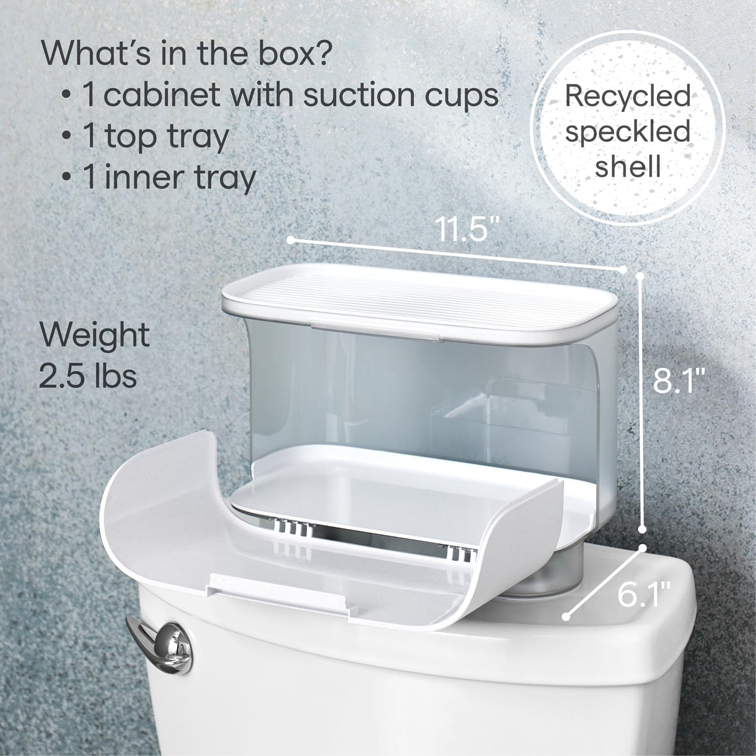 image:imageYouCopia Hideaway Toilet Cabinet Over The Toilet Bathroom Organizer for Paper Rolls Wipes and Accessories