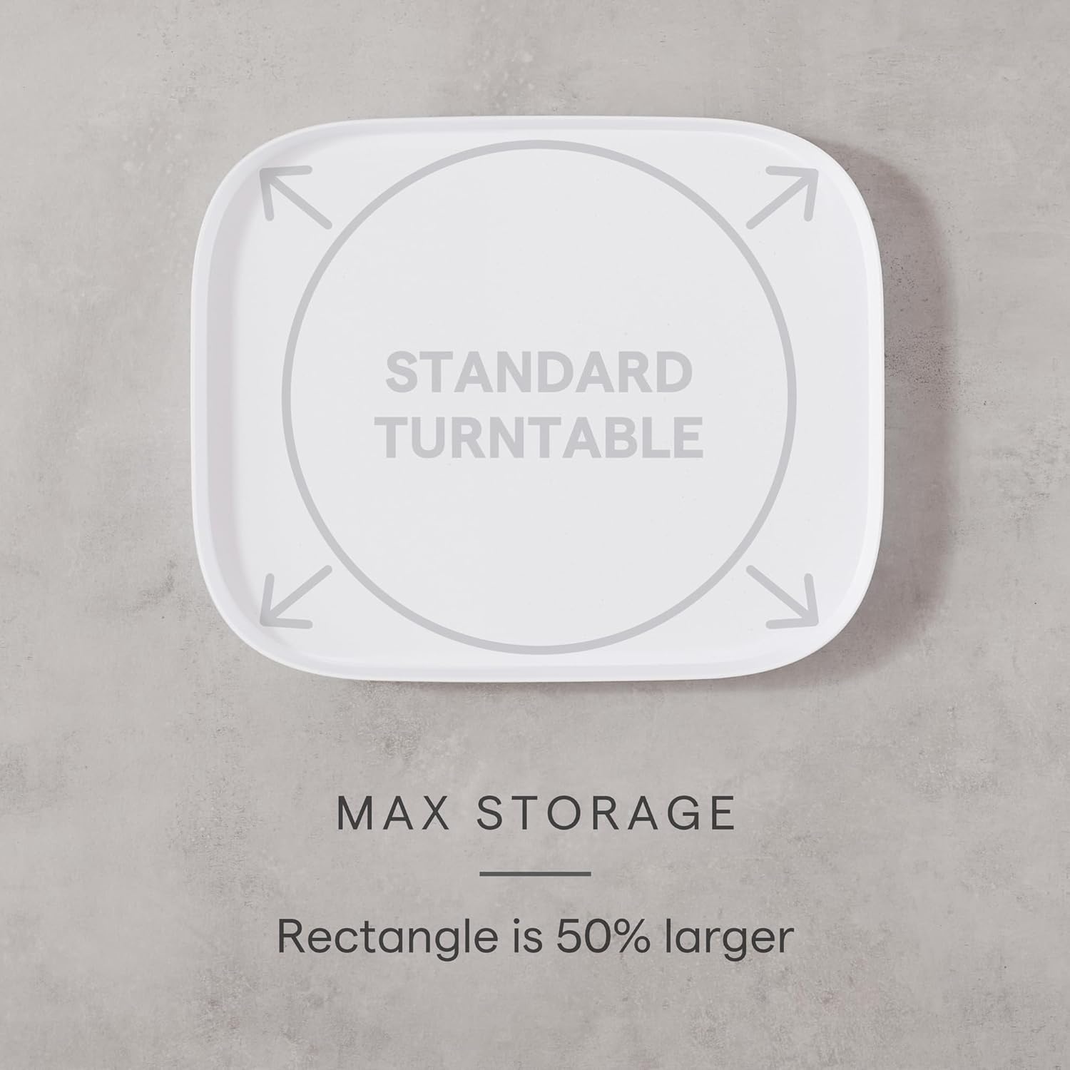 image:imageYouCopia MagicTrack Rectangle Lazy Susan Turntable Kitchen amp Bathroom Pantry Cabinet amp Countertop Storage Organizer with 360 Spin NonSlip White Speckled BPAFreeTurntable