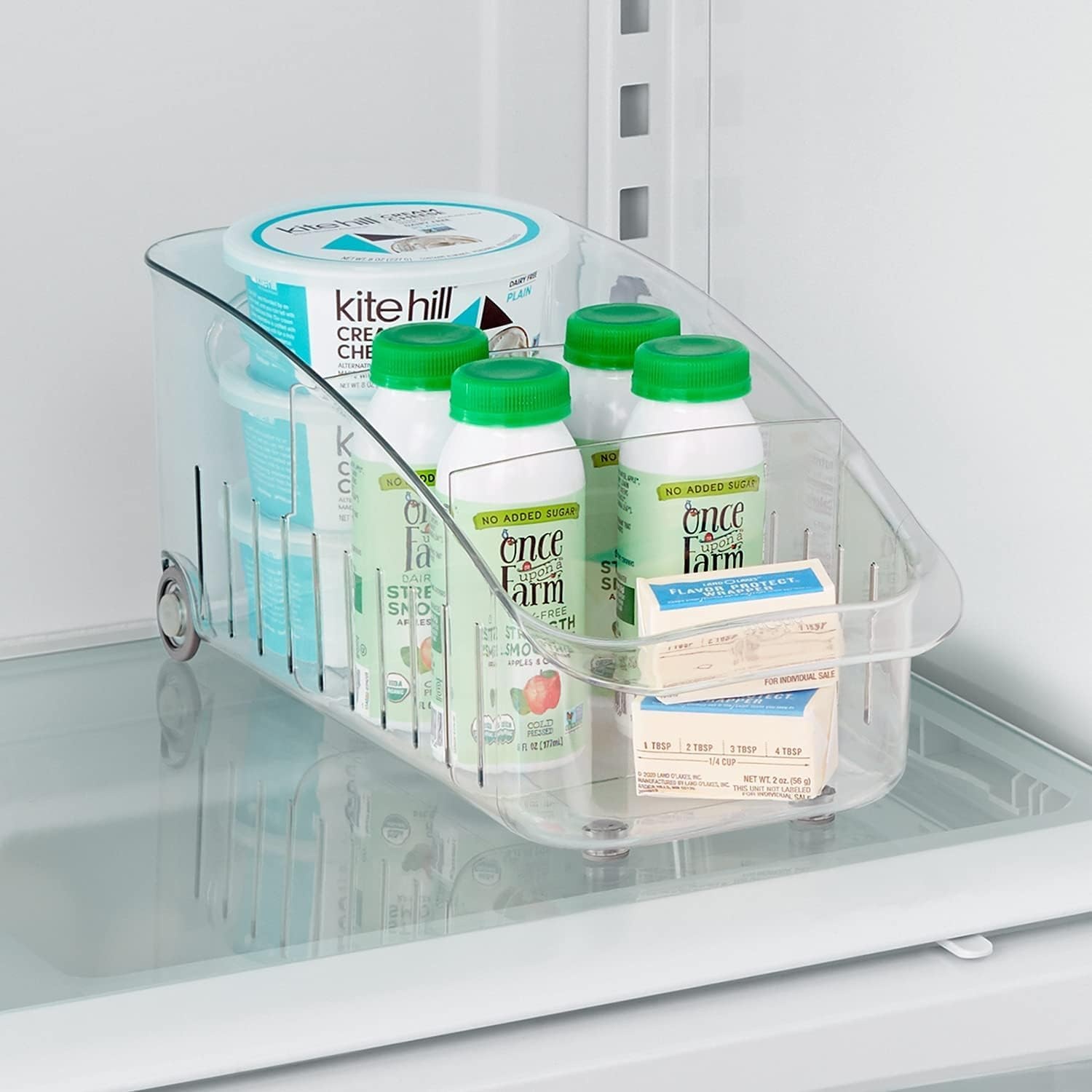 image:imageYouCopia RollOut Fridge Drawer 8 Fridge Organizer and Storage Clear BPAFree Refrigerator Bin with Adjustable Dividers6 Wide
