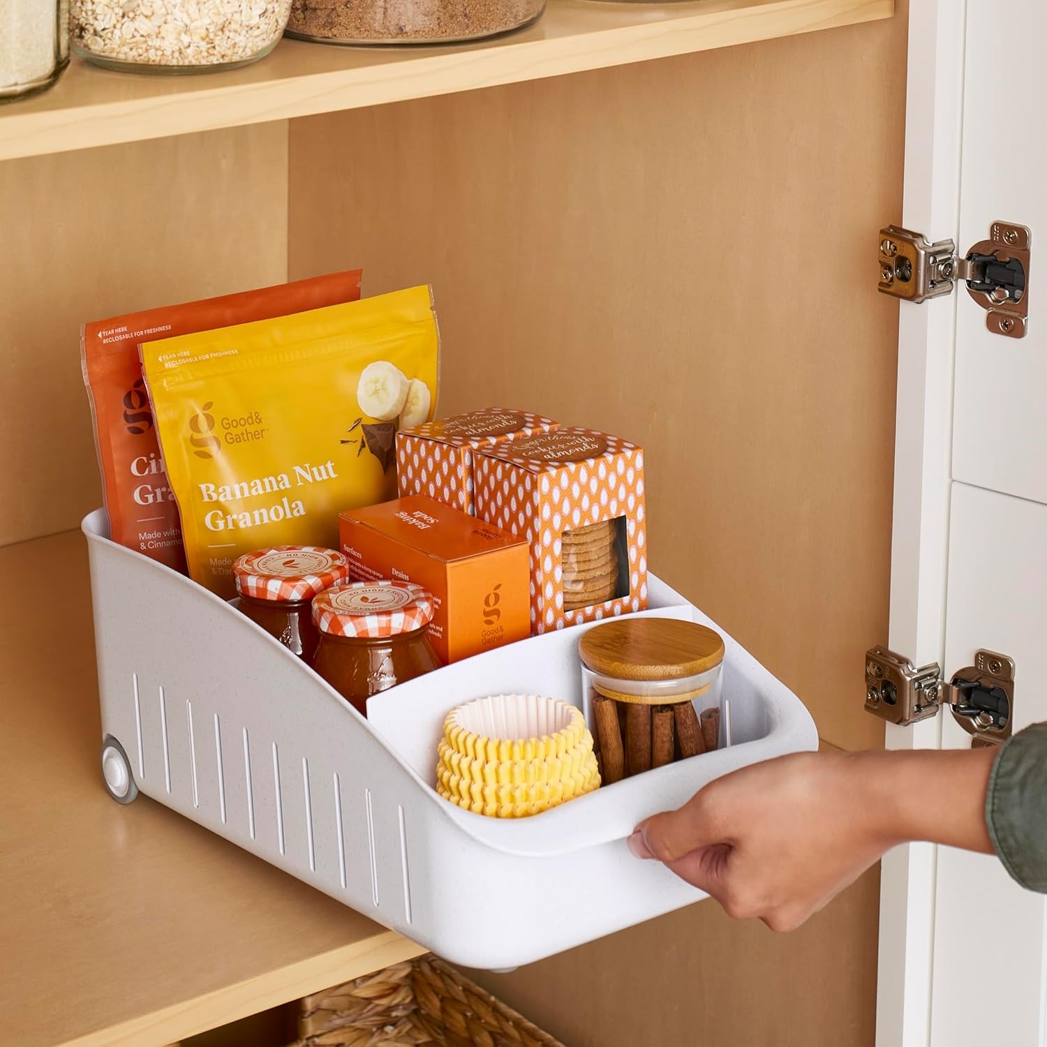 image:imageYouCopia RollOut Pantry Drawer 8 BPAFree Storage Caddy for Kitchen Pantry and Cabinet Organization Tea Bags Medicine and More White8