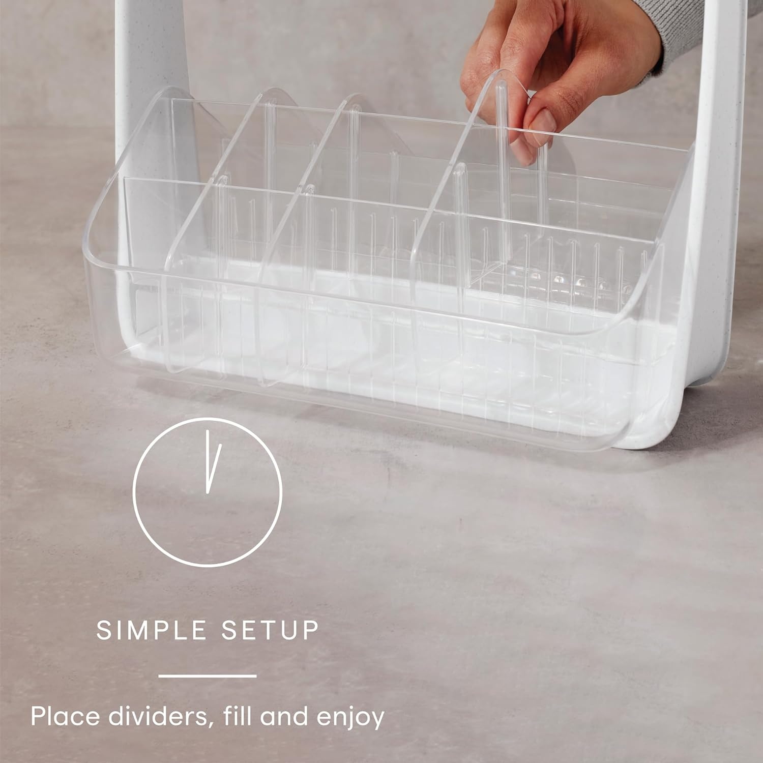 image:imageYouCopia SipStation Hydration Caddy Hydration Packet Storage Adjustable Electrolyte Powder Organizer Speckled WhiteHydration Caddy