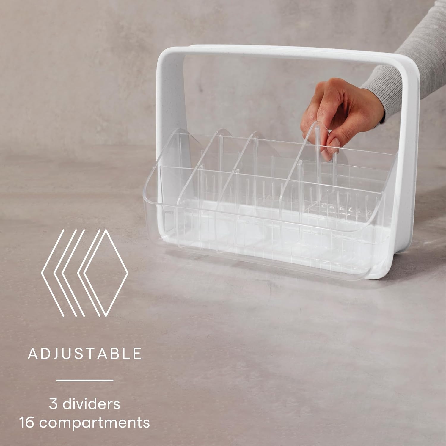 image:imageYouCopia SipStation Hydration Caddy Hydration Packet Storage Adjustable Electrolyte Powder Organizer Speckled WhiteHydration Caddy