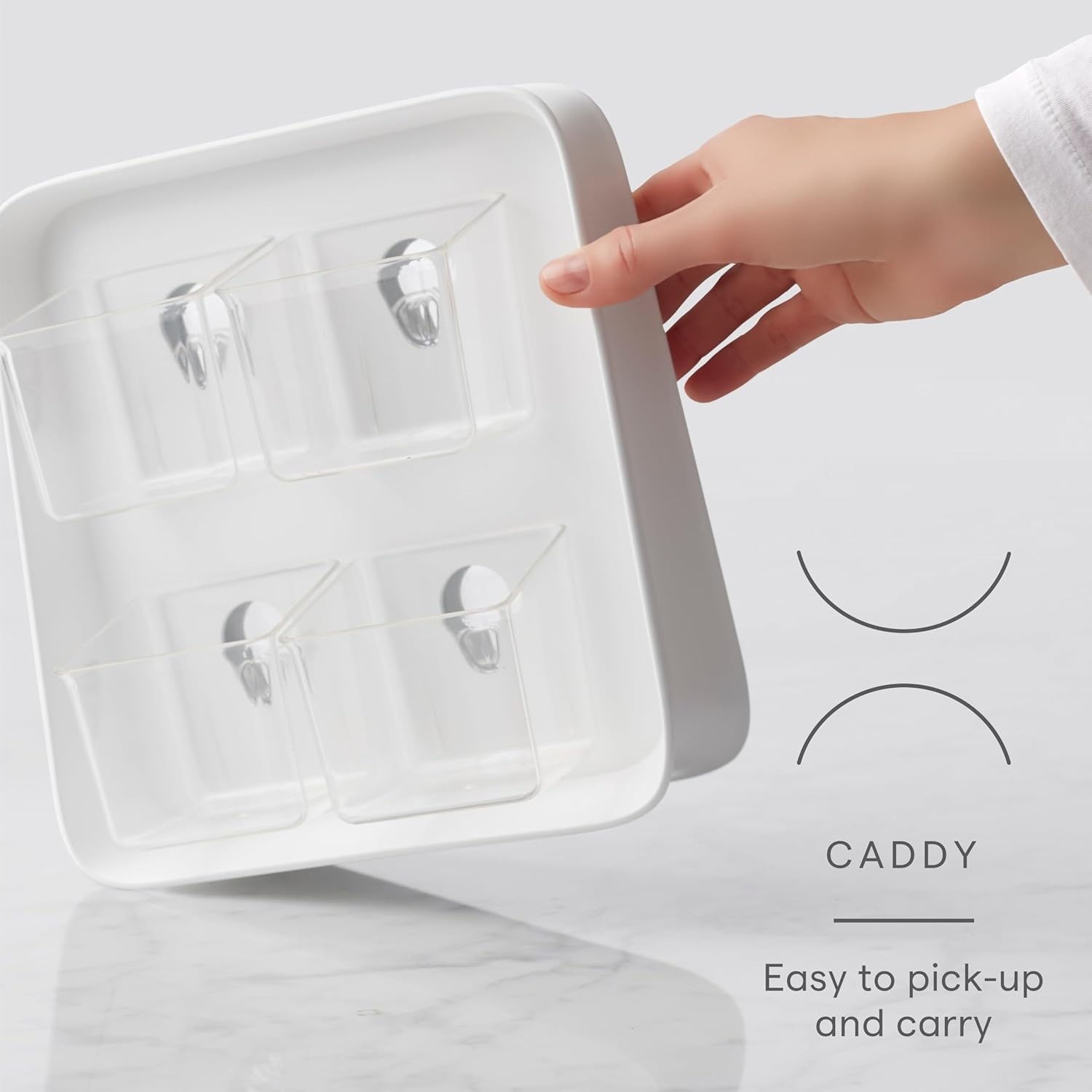 image:imageYouCopia SipStation Hydration Caddy Hydration Packet Storage Adjustable Electrolyte Powder Organizer Speckled WhiteTea Caddy 80Bag