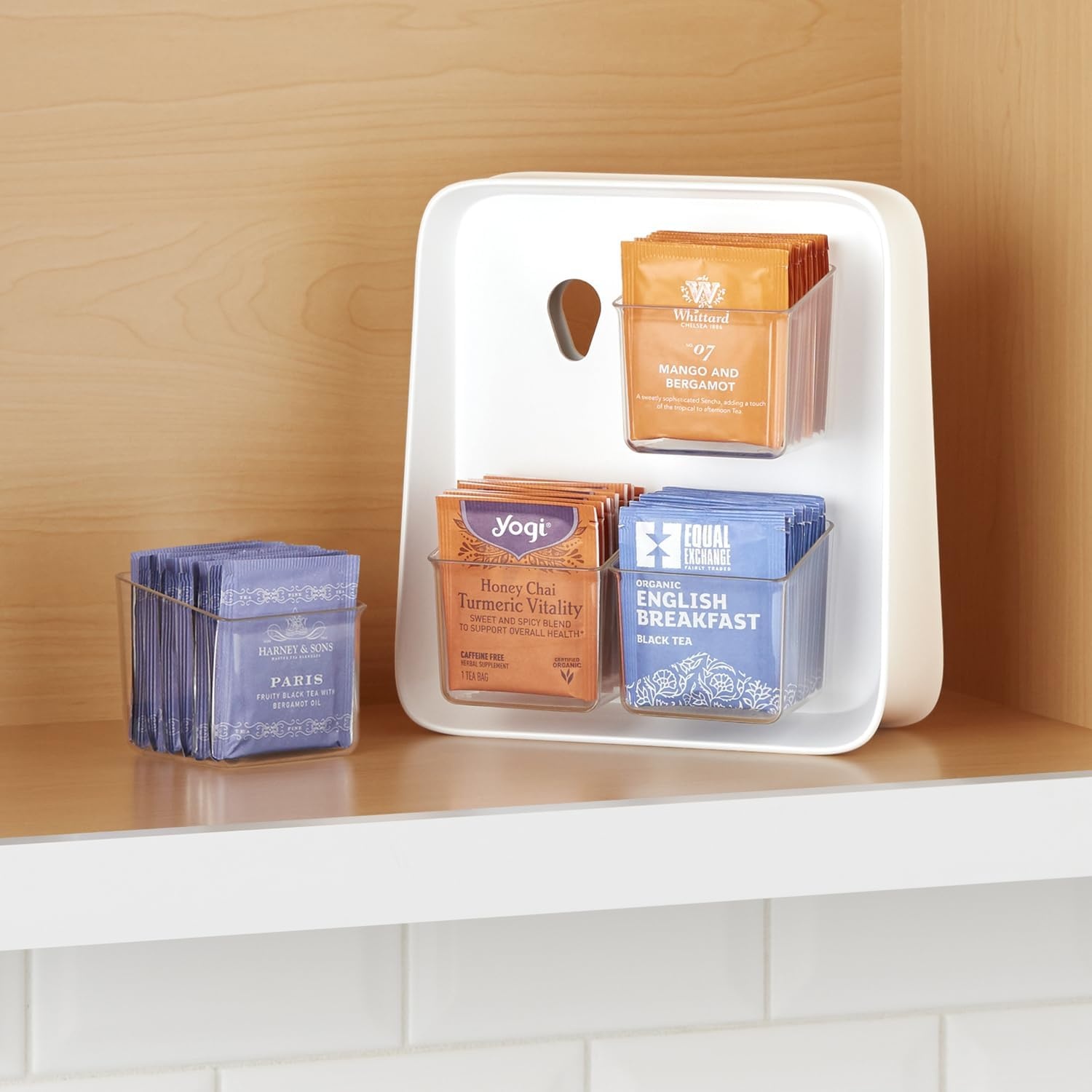 image:imageYouCopia SipStation Hydration Caddy Hydration Packet Storage Adjustable Electrolyte Powder Organizer Speckled WhiteTea Caddy 80Bag