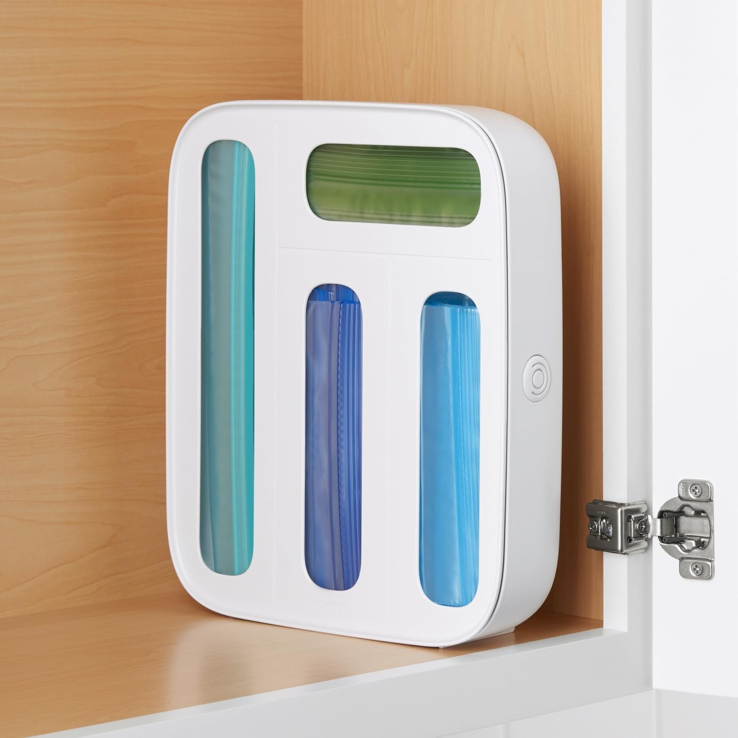 image:imageYouCopia StoraBag Drawer Food Bags Dispenser 4Slot Plastic Sandwich Bag Organizer for Kitchen Storage White4Slot