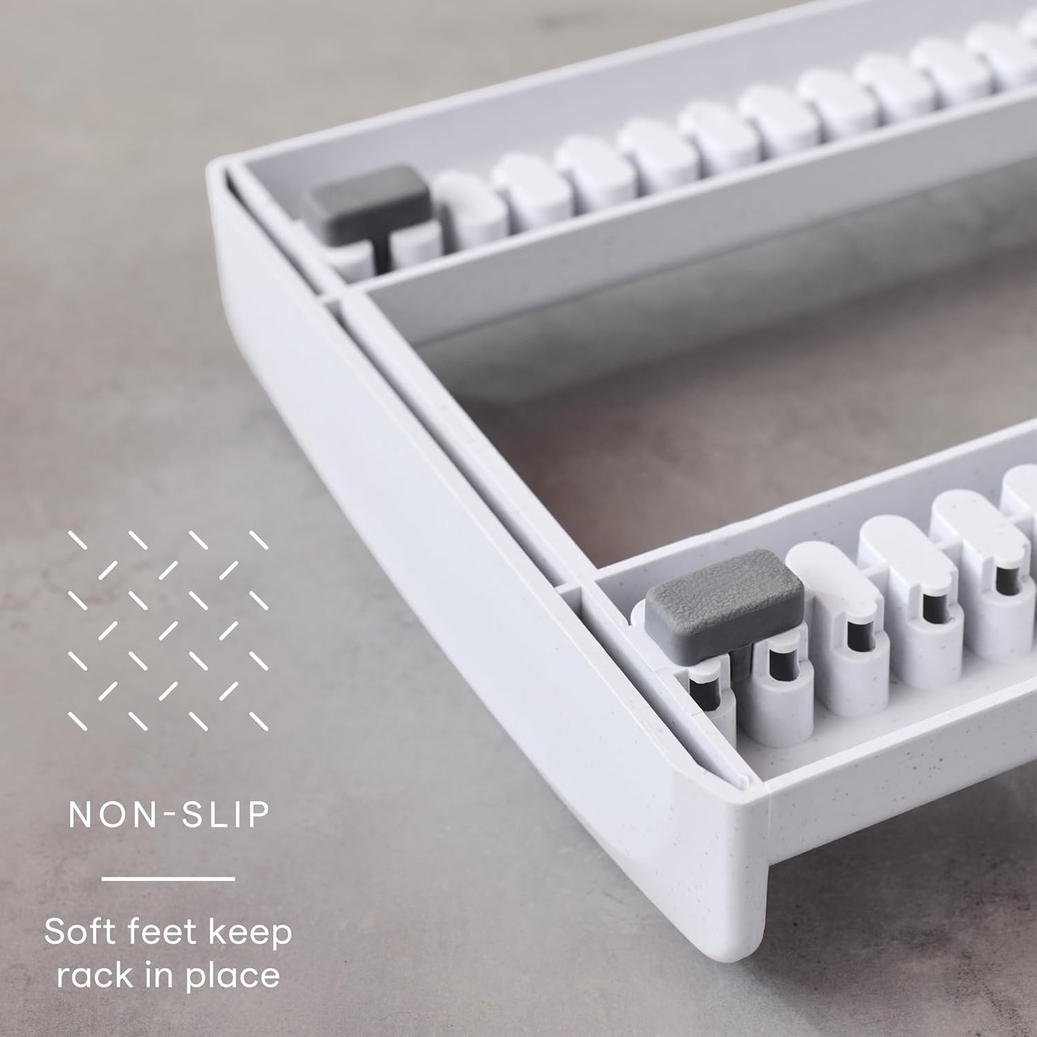 image:imageYouCopia StoreMore Bakeware Rack with Tall Steel Wires Adjustable Pan and Lid Organizer Classic Edition White Alloy Steel amp Plastic 115W x 73D x 64H Customizable ShelfBakeware Rack Premium