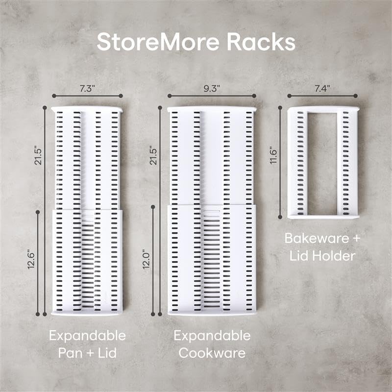 image:imageYouCopia StoreMore Cookware Rack with Tall Steel Wires Adjustable Pan and Lid Organizer for Kitchen Cabinet Storage Classic EditionClassic Edition