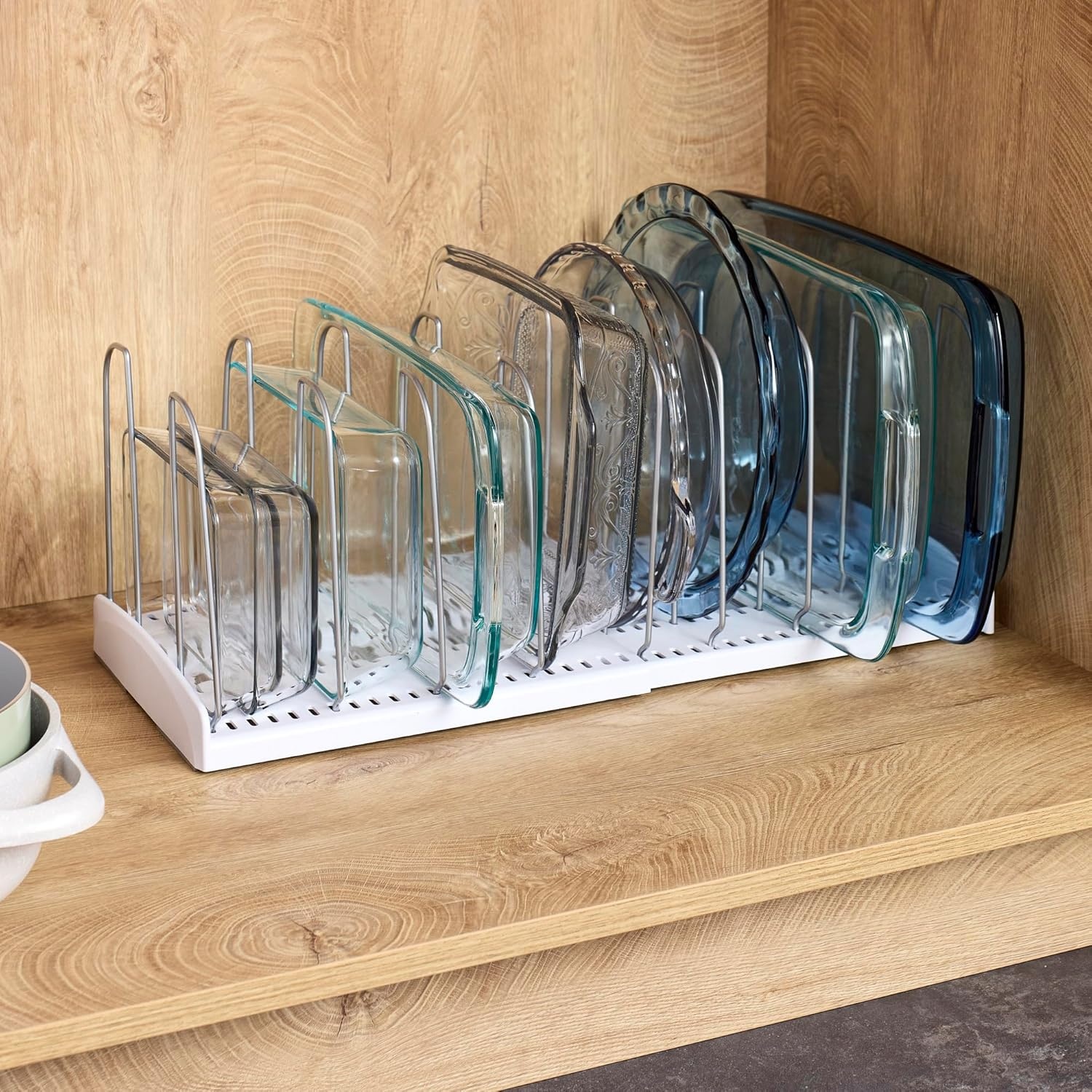 image:imageYouCopia StoreMore Cookware Rack with Tall Steel Wires Adjustable Pan and Lid Organizer for Kitchen Cabinet Storage Classic EditionExpandable Premium