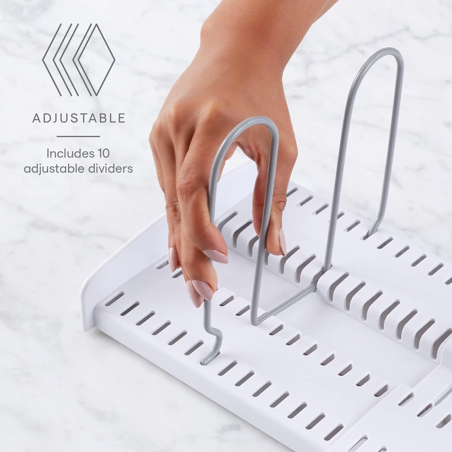 image:imageYouCopia StoreMore Expandable Pan and Lid Rack with Steel Wires 12522 Wide Adjustable Pan Organizer for Kitchen Cabinet Storage Premium Edition12522 Classic