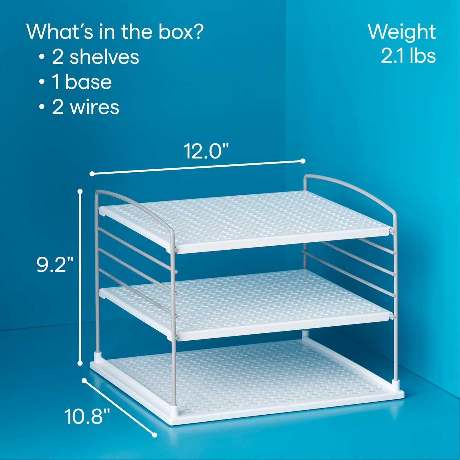 image:imageYouCopia UpSpace Cabinet Box Organizer Adjustable Kitchen and Pantry Shelf for Plastic Wrap and Foil Storage Extra Large WhiteGray Matte