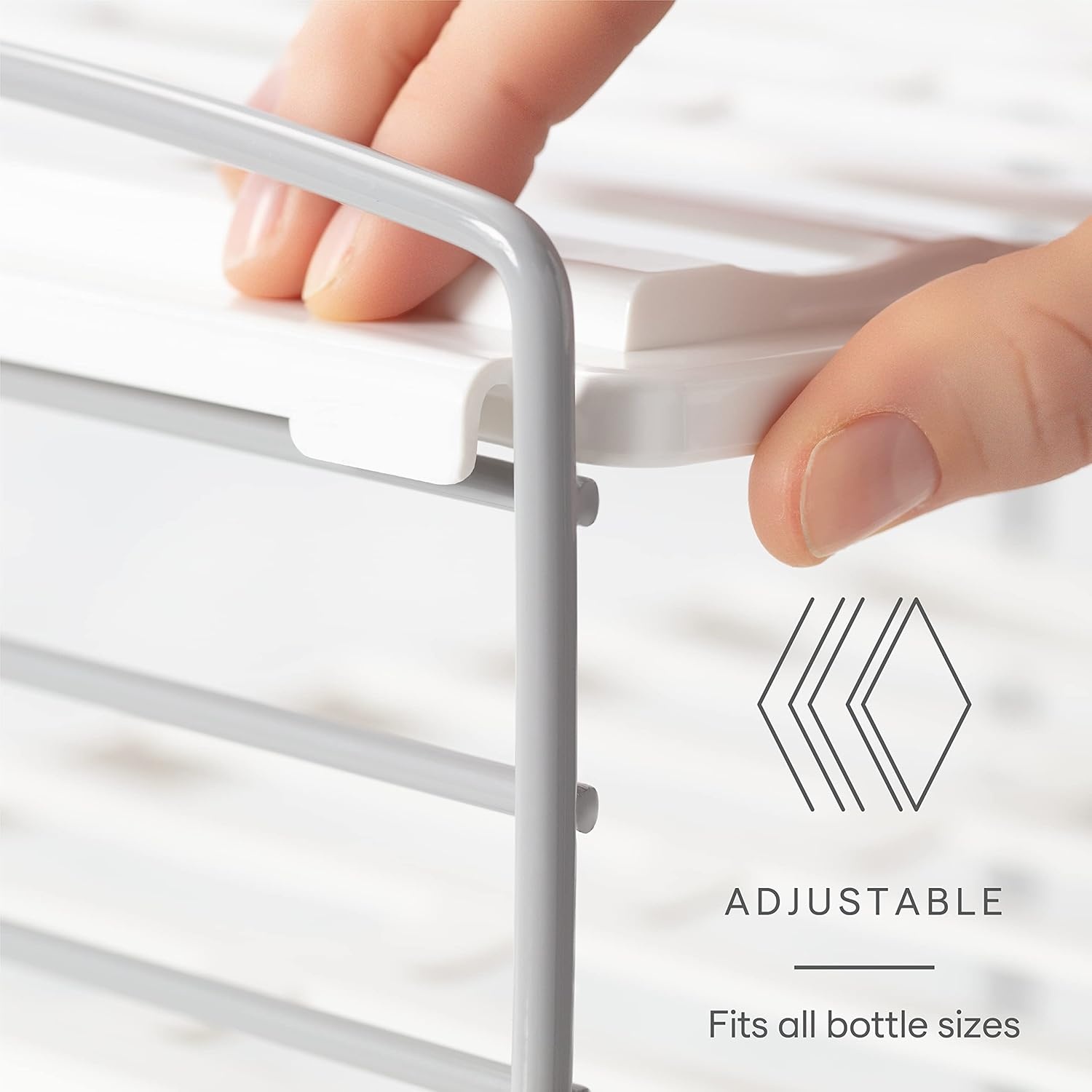 image:imageYouCopia UpSpace Water Bottle and Travel Mug Cabinet Organizer Adjustable Storage Rack for 40 oz Stanley Tumblers 12 Bottle Premium EditionGray Matte