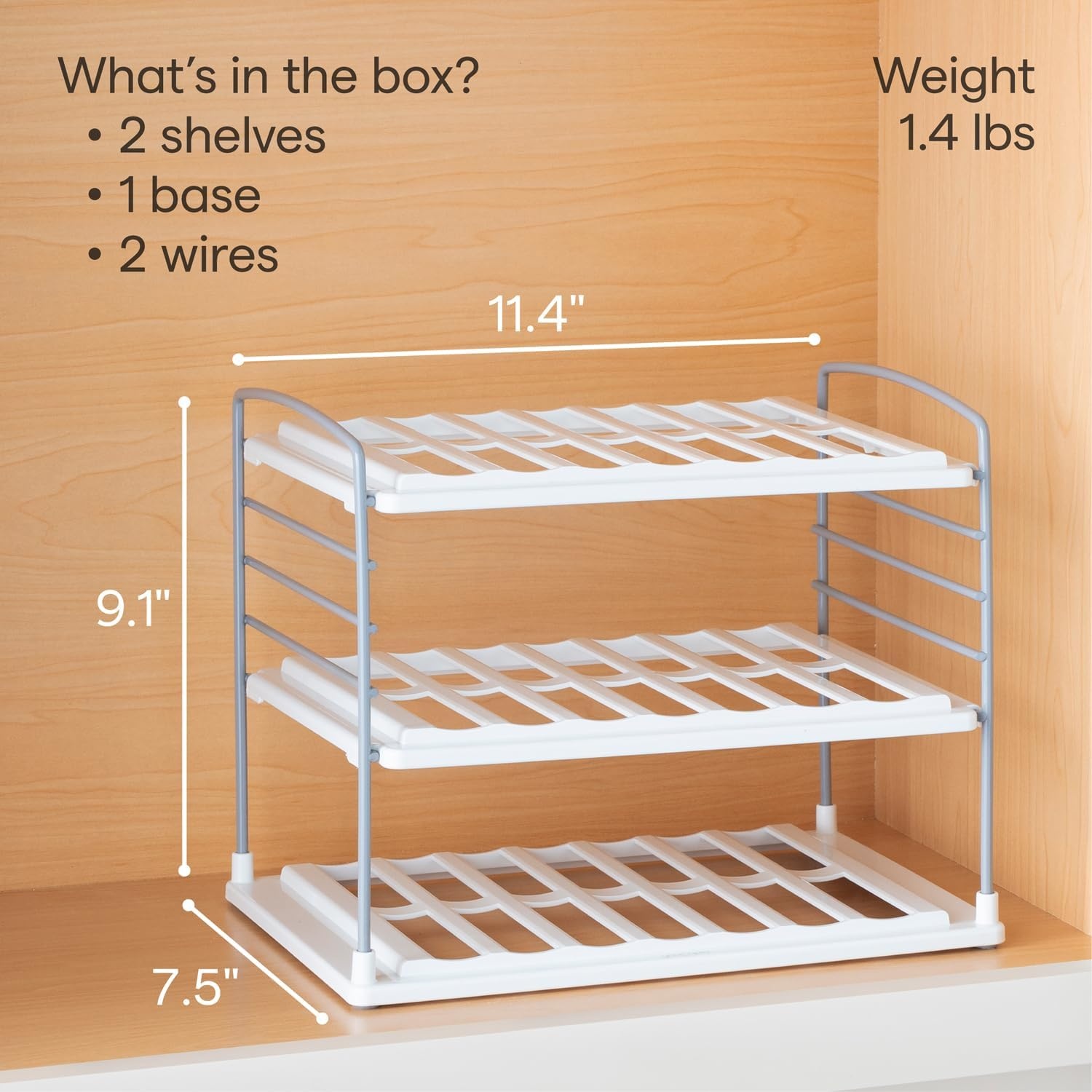 image:imageYouCopia UpSpace Water Bottle and Travel Mug Cabinet Organizer Adjustable Storage Rack for 40 oz Stanley Tumblers 12 Bottle Premium EditionGray Matte