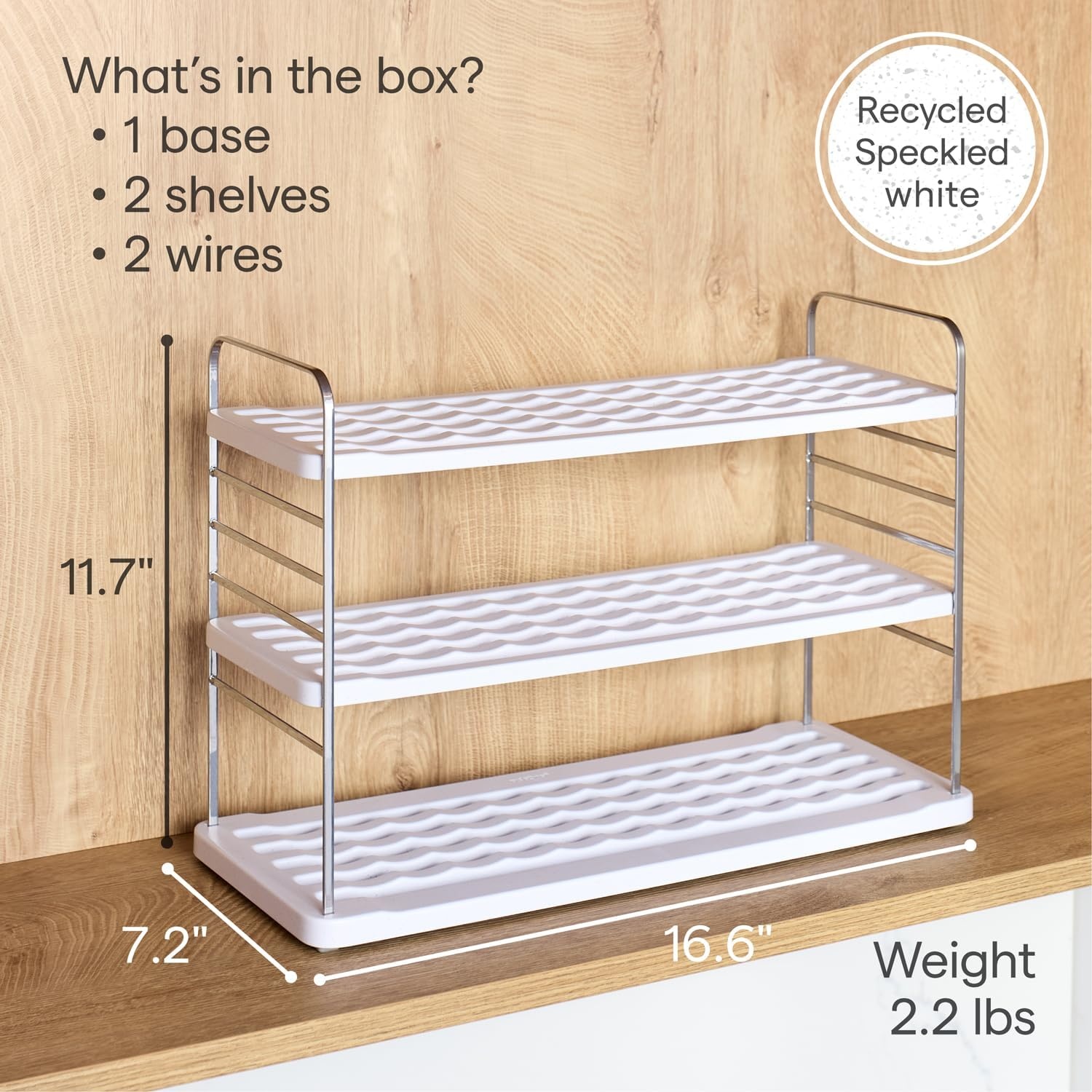 image:imageYouCopia UpSpace Water Bottle and Travel Mug Cabinet Organizer Adjustable Storage Rack for 40 oz Stanley Tumblers 12 Bottle Premium EditionSilver Metallic