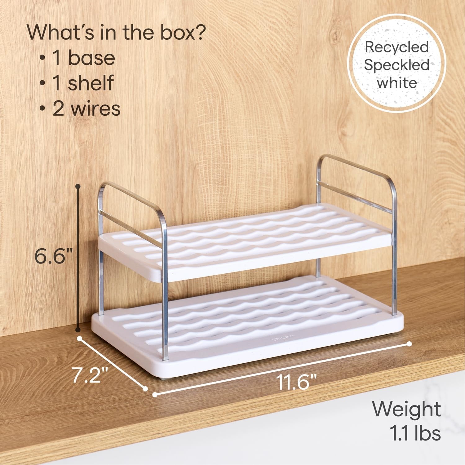 image:imageYouCopia UpSpace Water Bottle and Travel Mug Cabinet Organizer Adjustable Storage Rack for 40 oz Stanley Tumblers 12 Bottle Premium EditionSilver Metallic