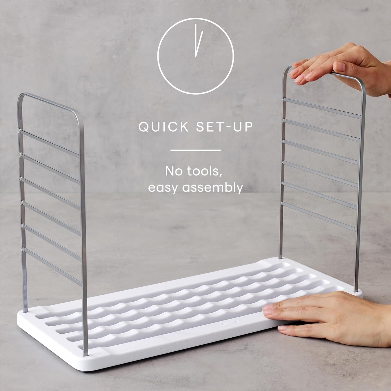 image:imageYouCopia UpSpace Water Bottle and Travel Mug Cabinet Organizer Adjustable Storage Rack for 40 oz Stanley Tumblers 12 Bottle Premium EditionSilver Metallic