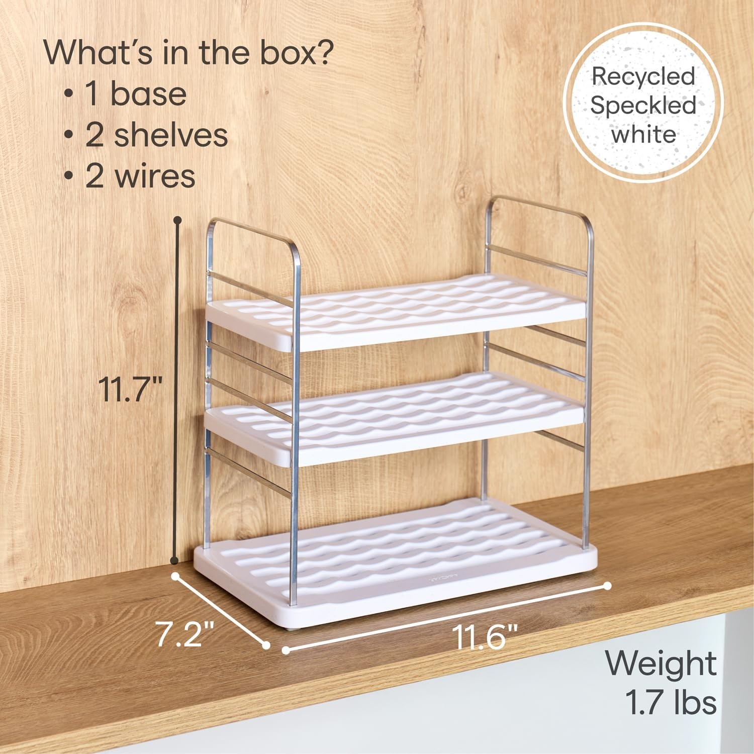image:imageYouCopia UpSpace Water Bottle and Travel Mug Cabinet Organizer Adjustable Storage Rack for 40 oz Stanley Tumblers 12 Bottle Premium EditionSilver Metallic