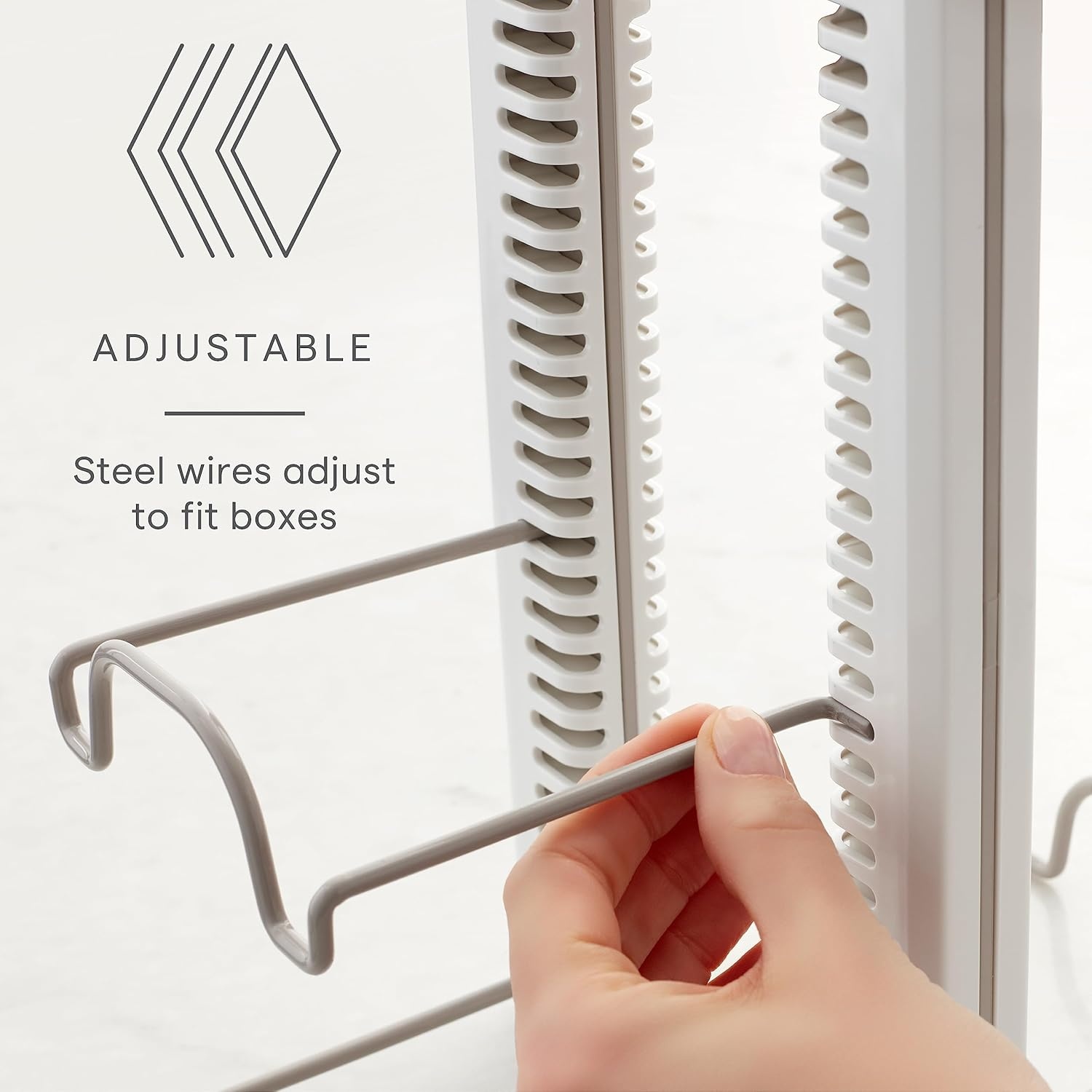 image:imageYouCopia WrapStand Adjustable Kitchen Wrap Foil and Bag Box Organizer for Kitchen Cabinet and Pantry Storage White