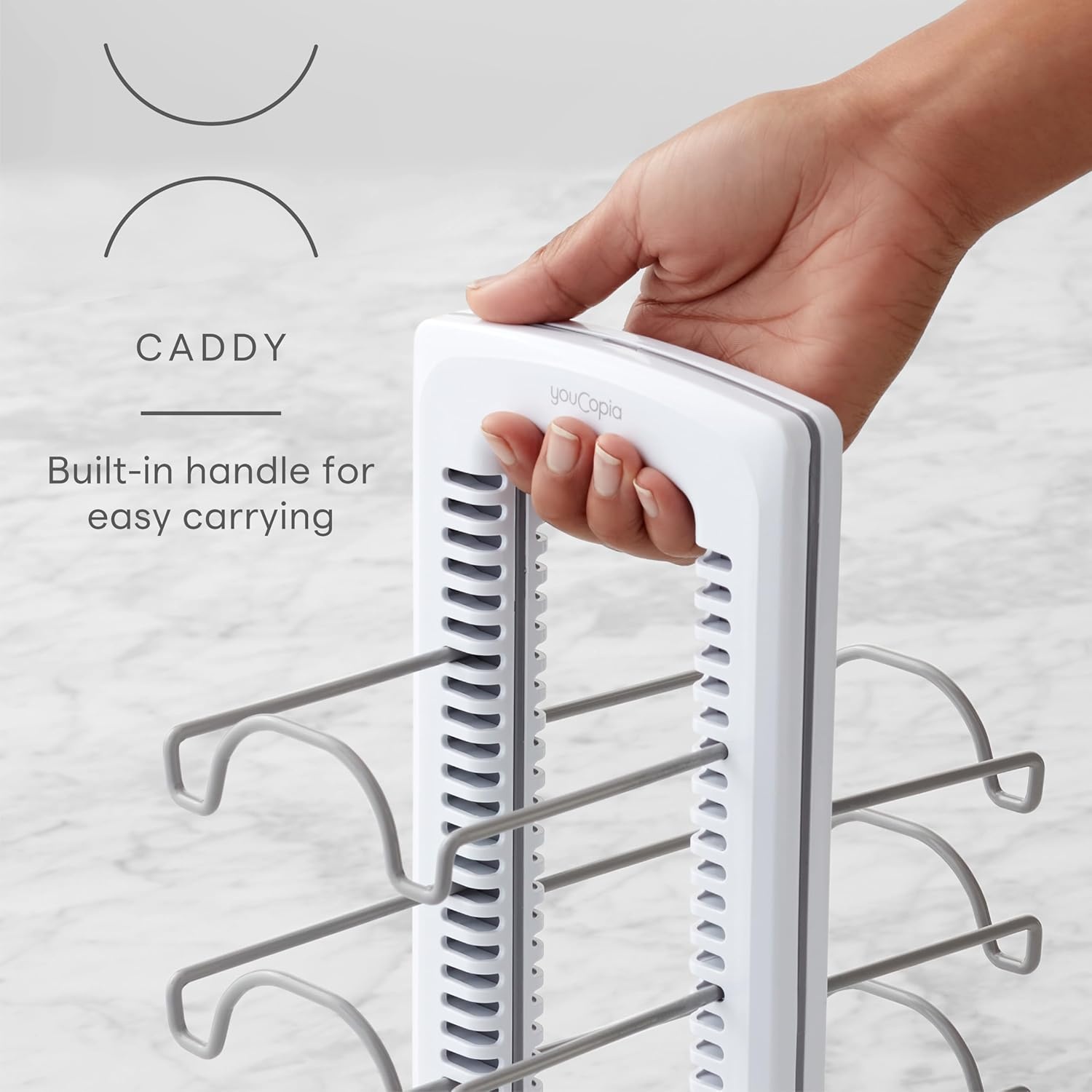 image:imageYouCopia WrapStand Adjustable Kitchen Wrap Foil and Bag Box Organizer for Kitchen Cabinet and Pantry Storage White
