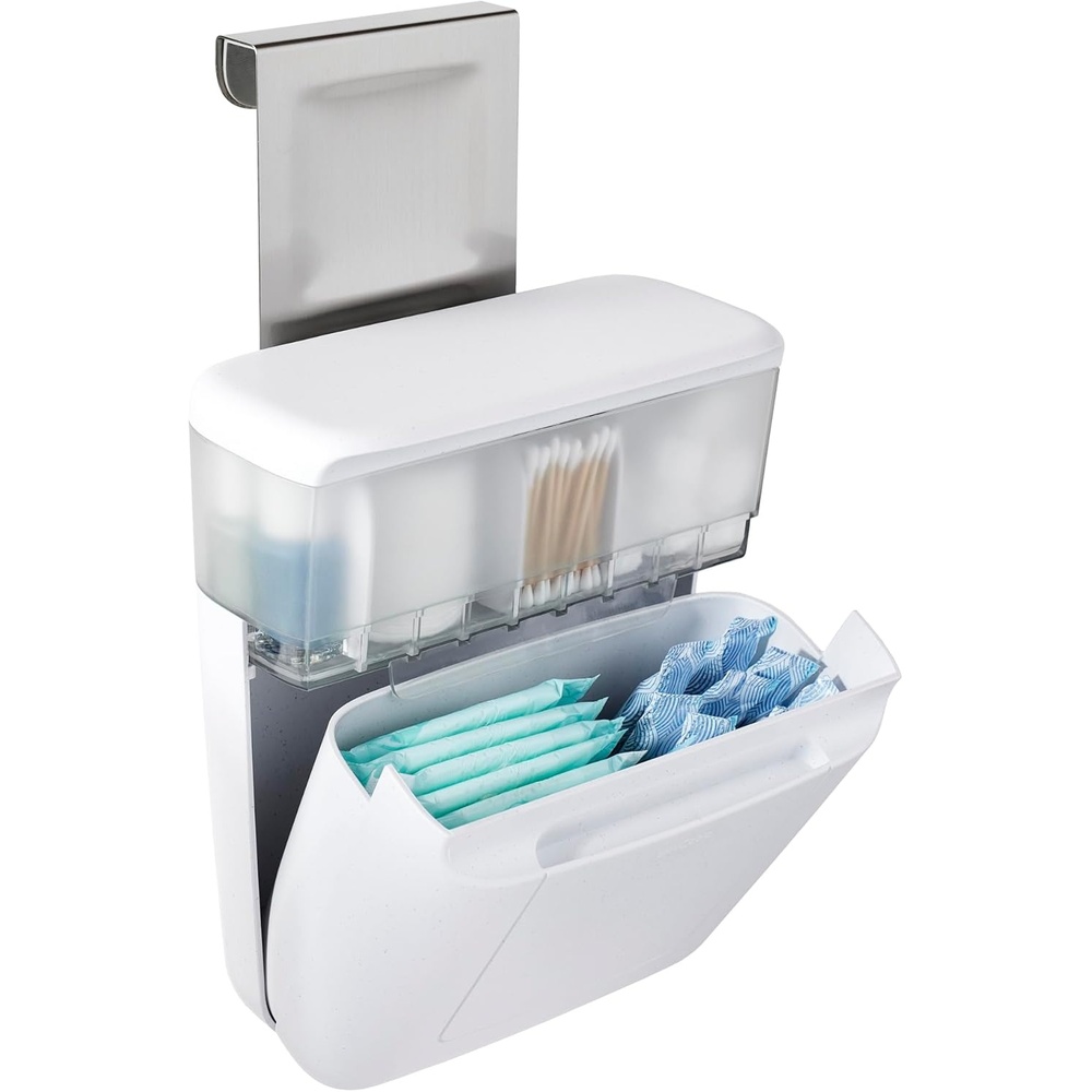 image:imageYouCopia DoorStash Garbage Bag Dispenser Hanging Kitchen Cabinet Door Trash Bag Organizer with Removable Lid for Storage Speckled WhiteToiletry Organizer