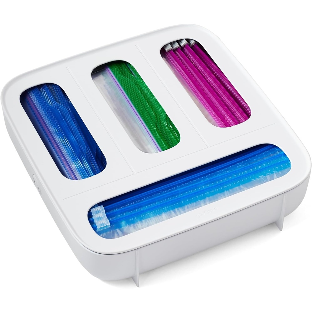 image:imageYouCopia StoraBag Drawer Food Bags Dispenser 4Slot Plastic Sandwich Bag Organizer for Kitchen Storage White4Slot Family Size