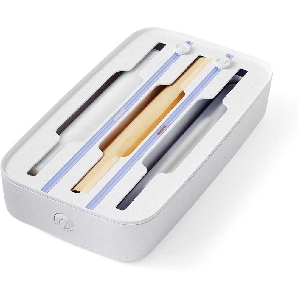 image:imageYouCopia StoraRoll Wrap Dispenser 3in1 Drawer Organizer for Foil Plastic Wrap Parchment and Wax Paper with Safety Cutters and Labels for Kitchen Organization3in1