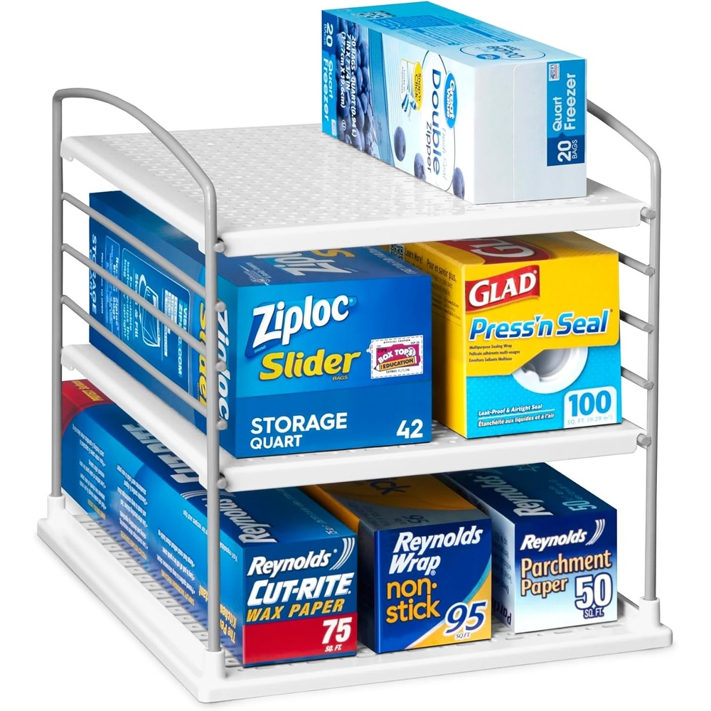 image:imageYouCopia UpSpace Adjustable Box Organizer for Foil Wrap and Kitchen Cabinet Storage Original WhiteSmall