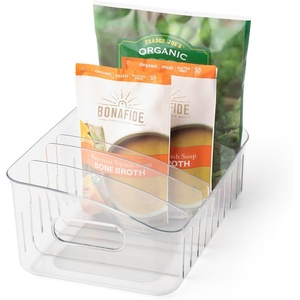 image:imageYouCopia FreezeUp Freezer Bin 12 BPAFree Fridge Organizer with Adjustable Dividers and Handle for Frozen Food and LeftoversClear
