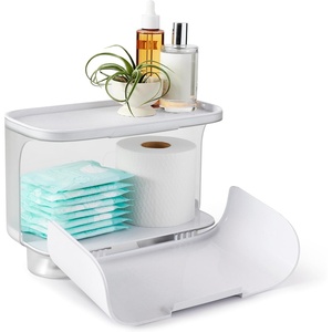 image:imageYouCopia Hideaway Toilet Cabinet Over The Toilet Bathroom Organizer for Paper Rolls Wipes and Accessories