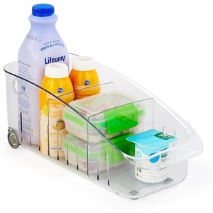 image:imageYouCopia RollOut Fridge Drawer 8 Fridge Organizer and Storage Clear BPAFree Refrigerator Bin with Adjustable Dividers6 Wide