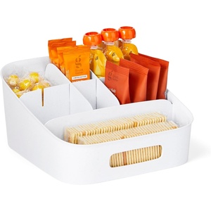 image:imageYouCopia ShelfBin Adjustable Snack Bin BPAFree Divided Storage Basket for Kitchen Pantry Organization One Size Speckled WhiteAdjustable Snack Bin