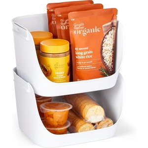 image:imageYouCopia ShelfBin Adjustable Snack Bin BPAFree Divided Storage Basket for Kitchen Pantry Organization One Size Speckled WhiteStacking Bins