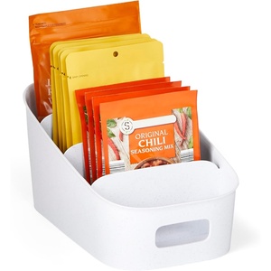 image:imageYouCopia ShelfBin Adjustable Snack Bin BPAFree Divided Storage Basket for Kitchen Pantry Organization One Size Speckled WhiteTiered Packet Organizer