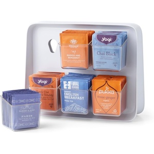image:imageYouCopia SipStation Hydration Caddy Hydration Packet Storage Adjustable Electrolyte Powder Organizer Speckled WhiteTea Caddy 120Bag