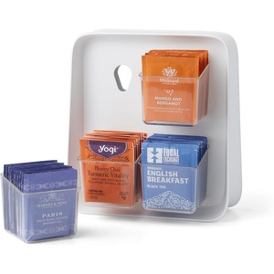 image:imageYouCopia SipStation Hydration Caddy Hydration Packet Storage Adjustable Electrolyte Powder Organizer Speckled WhiteTea Caddy 80Bag