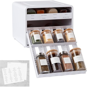 image:imageYouCopia SpiceStack Adjustable Spice Rack Organizer PullDown 24Bottle Seasonings and Spices Holder for Kitchen Cabinet and Pantry Organization with 104 Included Labels  Adjustable24Bottle