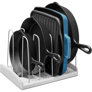 image:imageYouCopia StoreMore Cookware Rack with Tall Steel Wires Adjustable Pan and Lid Organizer for Kitchen Cabinet Storage Classic EditionClassic Edition