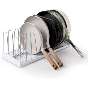 image:imageYouCopia StoreMore Cookware Rack with Tall Steel Wires Adjustable Pan and Lid Organizer for Kitchen Cabinet Storage Classic EditionExpandable Premium