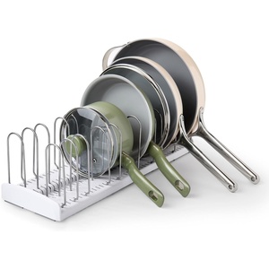 image:imageYouCopia StoreMore Expandable Pan and Lid Rack with Steel Wires 12522 Wide Adjustable Pan Organizer for Kitchen Cabinet Storage Premium Edition12522 Premium