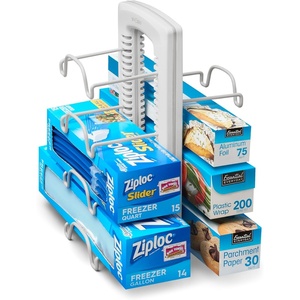 image:imageYouCopia WrapStand Adjustable Kitchen Wrap Foil and Bag Box Organizer for Kitchen Cabinet and Pantry Storage White